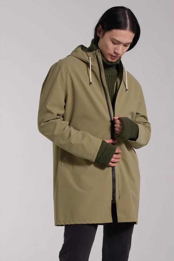 Stutterheim Lichtgewicht Rits Mat Regenjas Green Heren - Foto 3