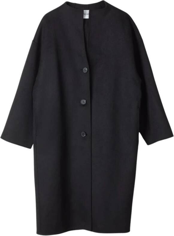 Stylein Single-Breasted Coats Zwart Dames