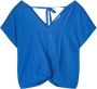 Summum Woman Blauwe top met V-hals en kanten details Blauw Dames - Thumbnail 2