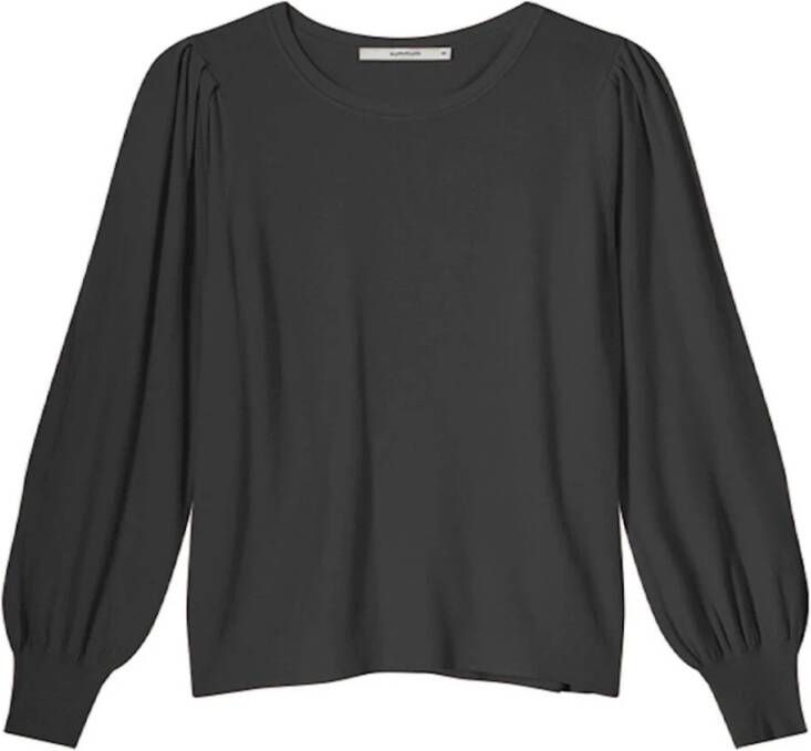 Summum Woman Gebreide kleding met ronde hals en pofmouwen Black Dames - Foto 2