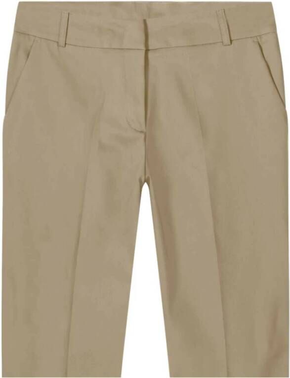 LEMAIRE Straight mid waist broek Bruin