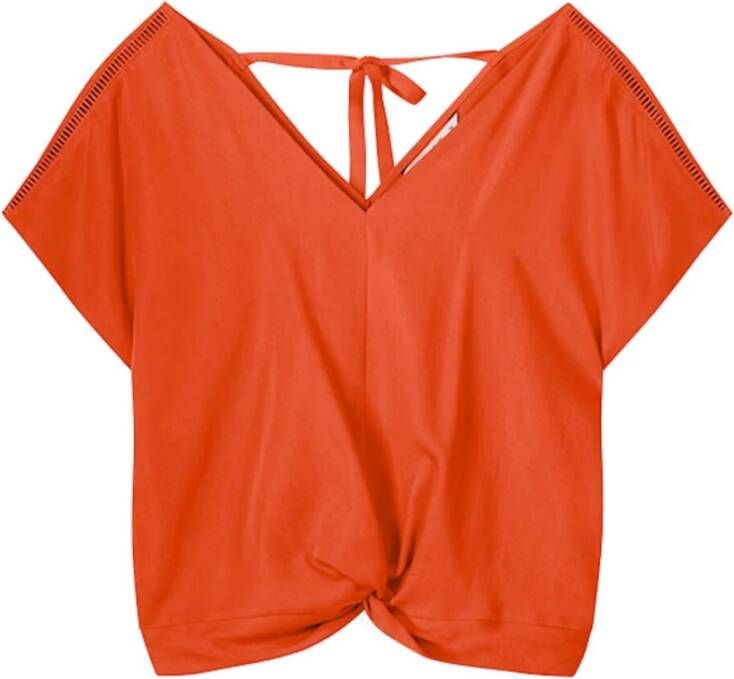 Summum Woman Flatterende Dames T-shirt Oranje Dames