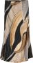 Summum Woman satijnen midi rok met all over print zwart groen blauw - Thumbnail 2