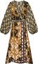 Summum Woman overslagjurk met all over print bruin zwart wit - Thumbnail 2