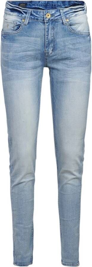 Summum Woman Skinny Jeans Klassieke Pasvorm Blauw Dames