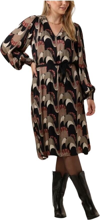 Summum Woman Multicolor Art Deco Print Jurk met Riem en Zakken Meerkleurig Dames - Foto 4