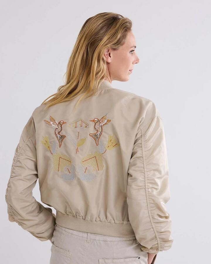 Summum Woman Beige Bomberjack voor vrouwen Beige Dames - Foto 4