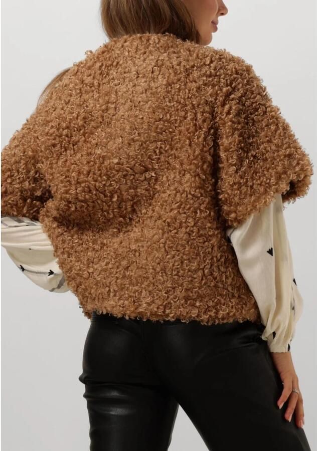 Summum Woman Bruine Faux Fur Jas Stijlvol Warm Brown Dames - Foto 3