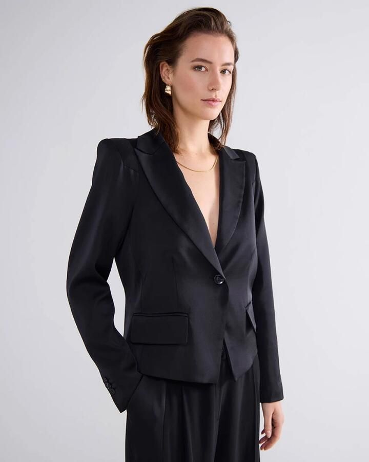 Summum Woman Crepe Viscose Blend Blazer Black Dames - Foto 2