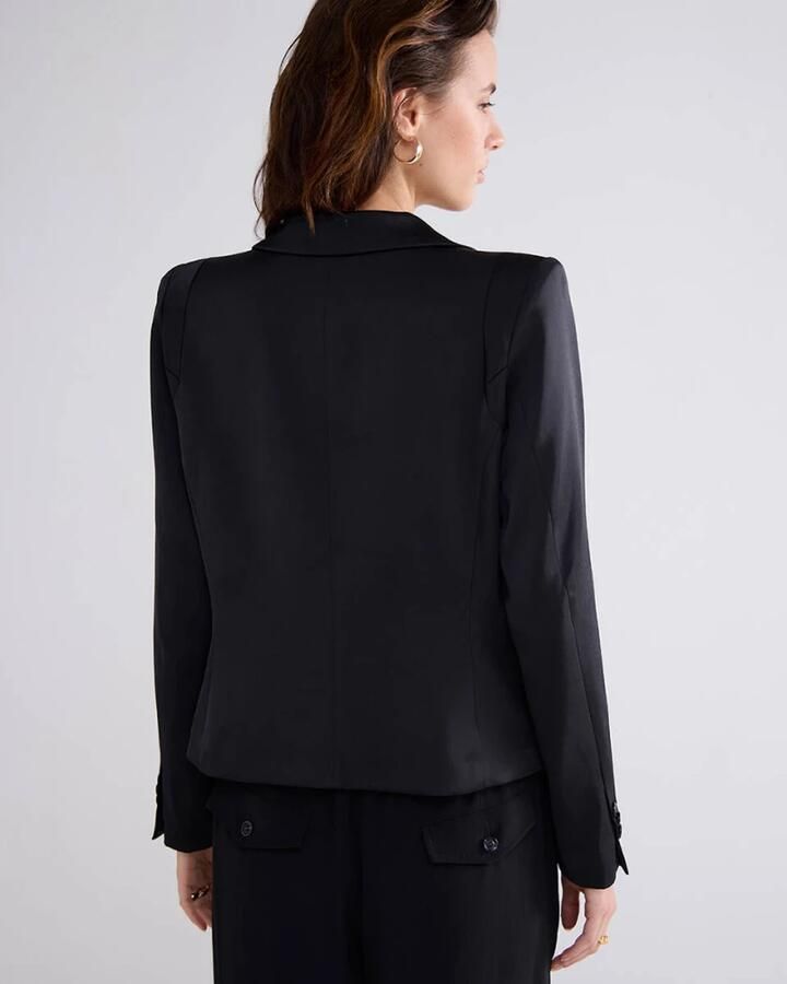 Summum Woman Crepe Viscose Blend Blazer Black Dames - Foto 3