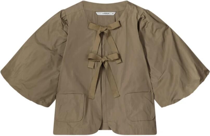 Summum Woman Elegante Blouse Taft Jas Brown Dames