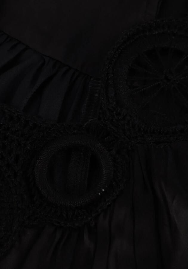 Summum Woman Elegante Zwarte Satijnen Midi Jurk Black Dames - Foto 2