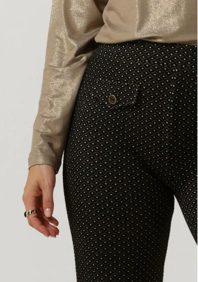 Summum Woman Flared Mini Patroon Jacquard Broek Black Dames - Foto 2