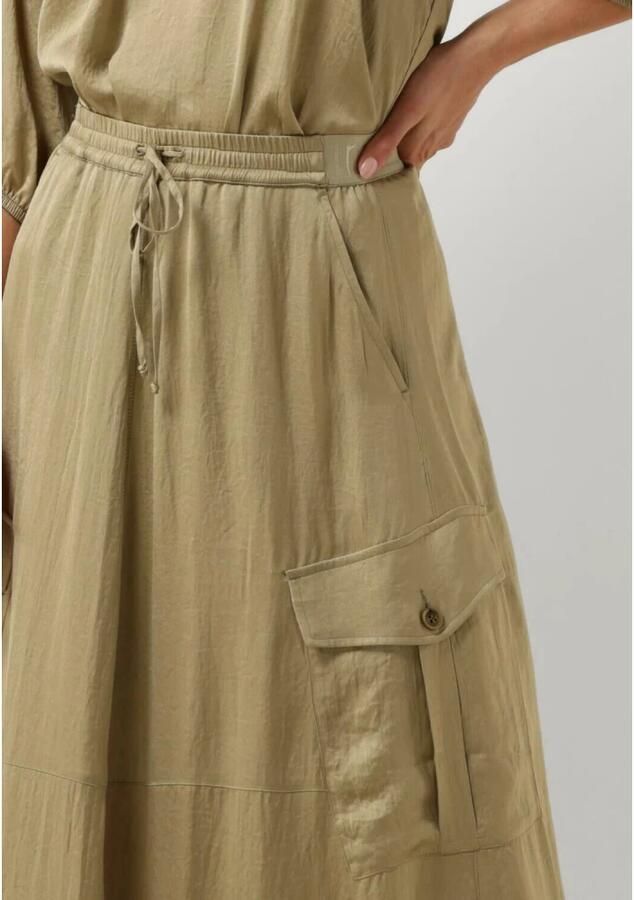 Summum Woman Groene Zijdezachte Midi Rok Green Dames - Foto 2
