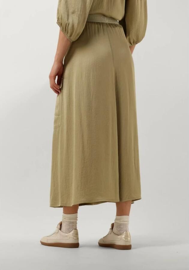 Summum Woman Groene Zijdezachte Midi Rok Green Dames - Foto 3