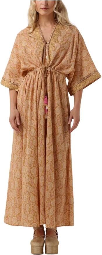 Summum Woman Blockprint Jurk 5s1558-12045 Beige Dames