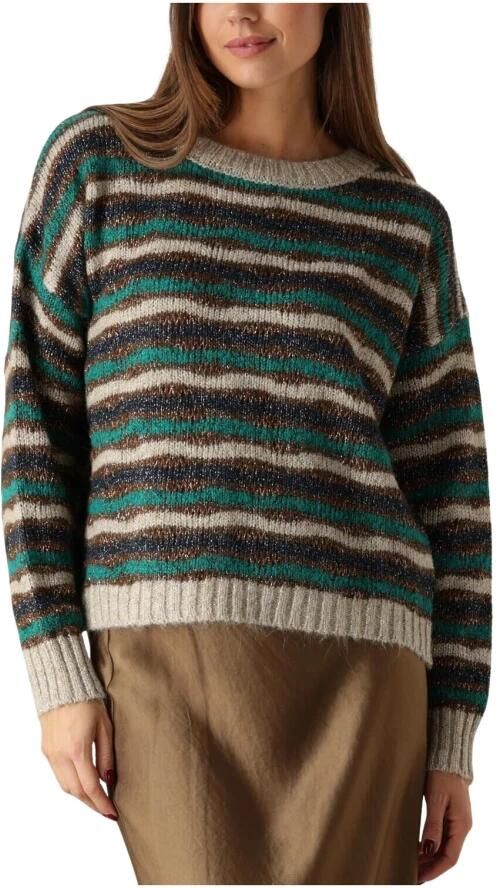 Summum Woman Kleurrijke Alpaca Lurex Gebreide Trui Multicolor Dames - Foto 3