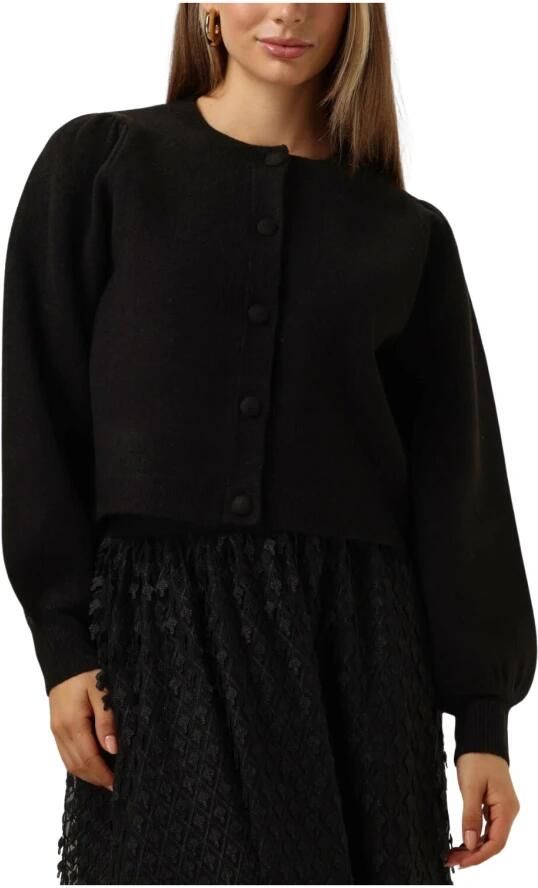 Summum Woman Luipaard Jacquard Gebreide Vest Black Dames