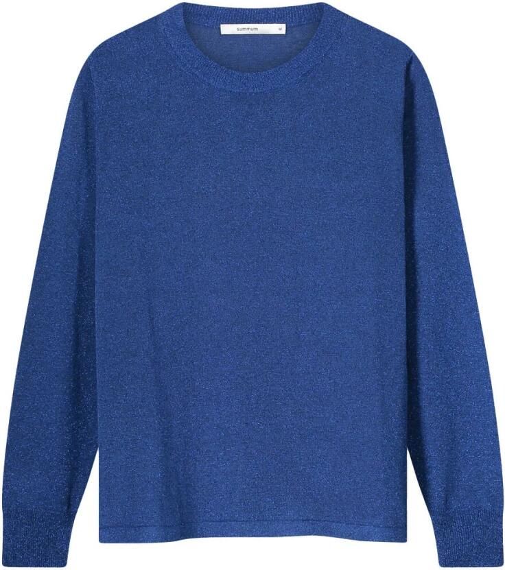 Summum Woman Lurex Gebreide Pullover Sweater Blue Dames - Foto 3