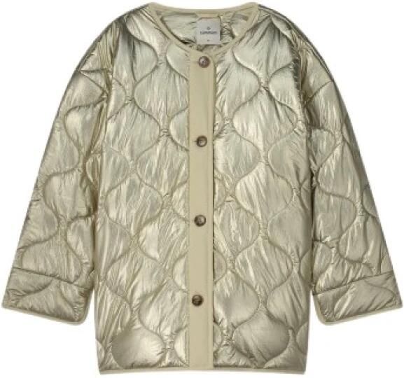 Summum quilted gewatteerde winterjas goud metallic