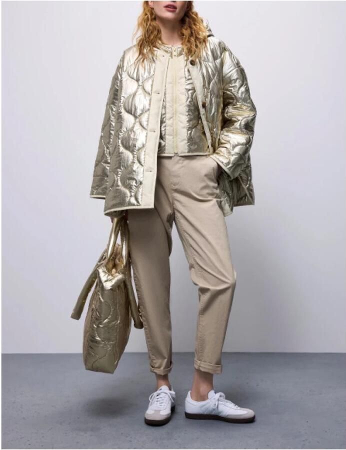 Summum quilted gewatteerde winterjas goud metallic - Foto 2