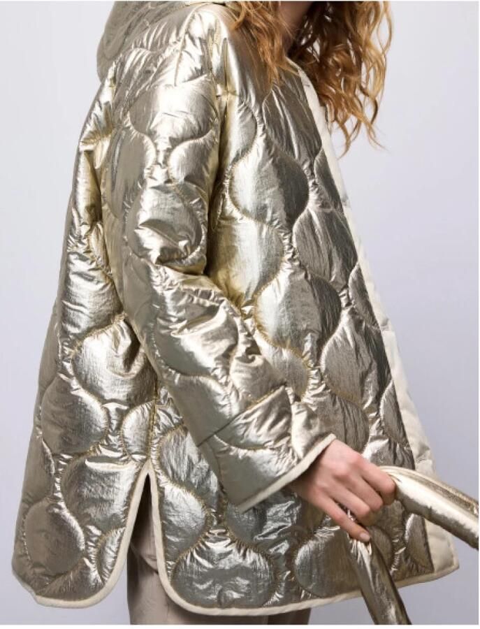 Summum quilted gewatteerde winterjas goud metallic - Foto 5