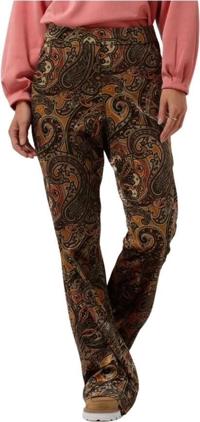Summum Woman velours wide leg broek met paisleyprint multi - Foto 2