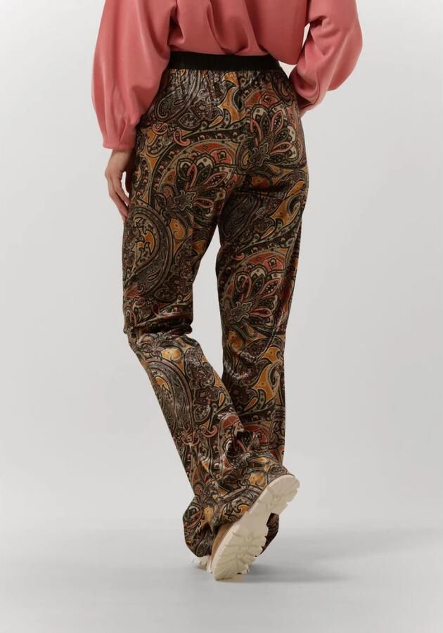Summum Woman velours wide leg broek met paisleyprint multi - Foto 3