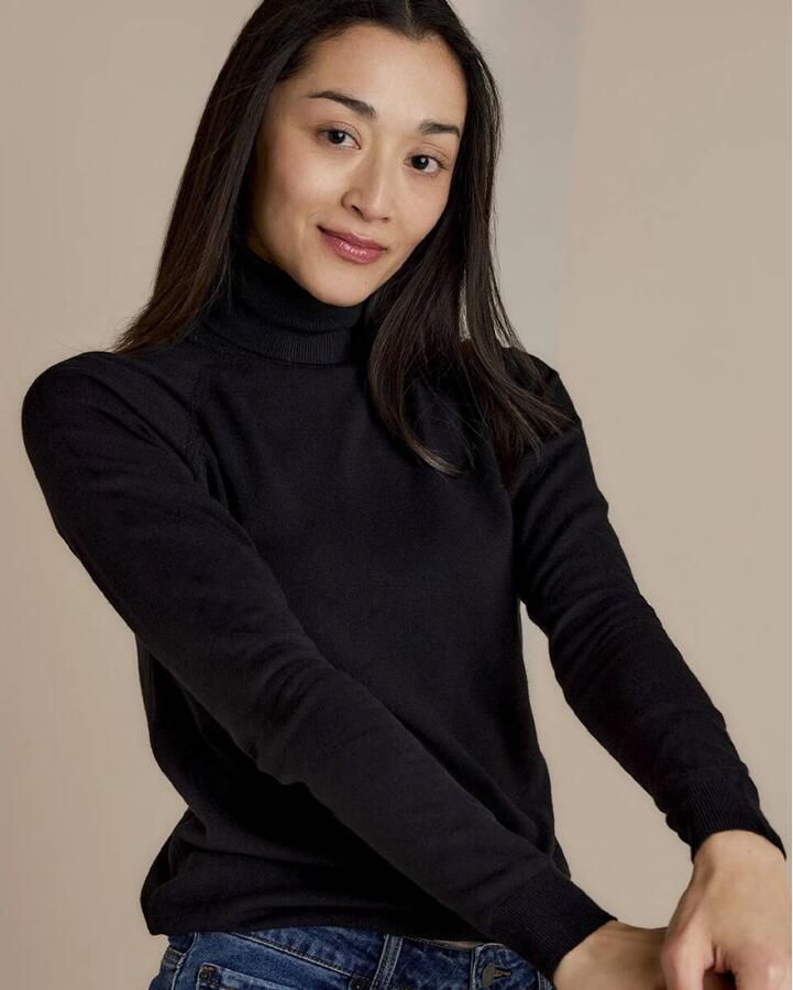 Summum Woman Turtle Neck Basic Knit Sweater Black Dames - Foto 5
