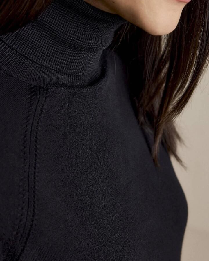 Summum Woman Turtle Neck Basic Knit Sweater Black Dames - Foto 7