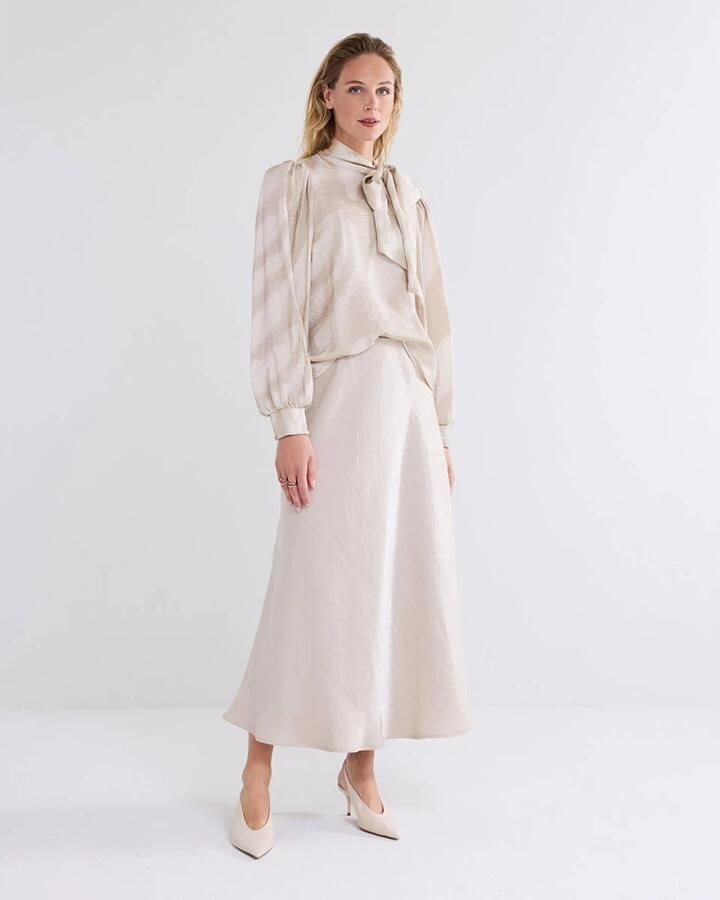 Summum Woman Veren Lange Mouw Top Beige Dames - Foto 5