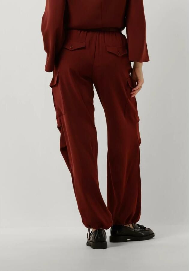 Summum Woman Vloeibare Broek in Rode Cargo Stijl Red Dames - Foto 3