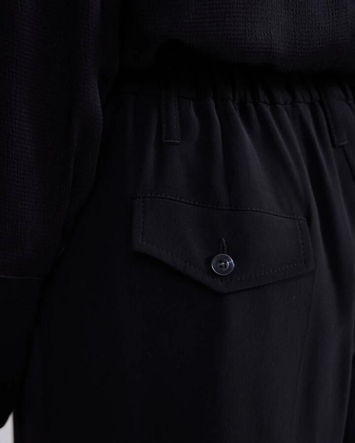 Summum Woman Wijde Pijp Crepe Viscose Blend Broek Black Dames - Foto 4