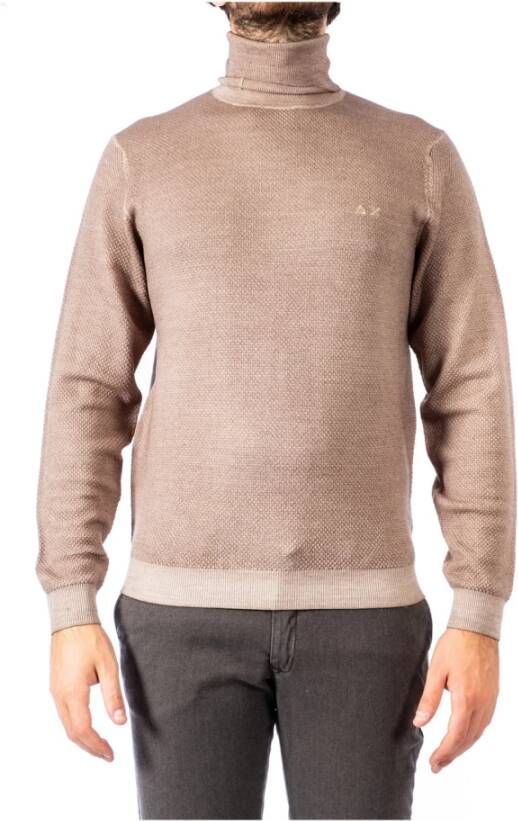 Sun68 Turtleneck Trui Lichtgewicht Granariso Beige Heren