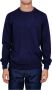 Sun68 Gebreide kleding met ronde hals en dubbele randstrepen Blue Heren - Thumbnail 1