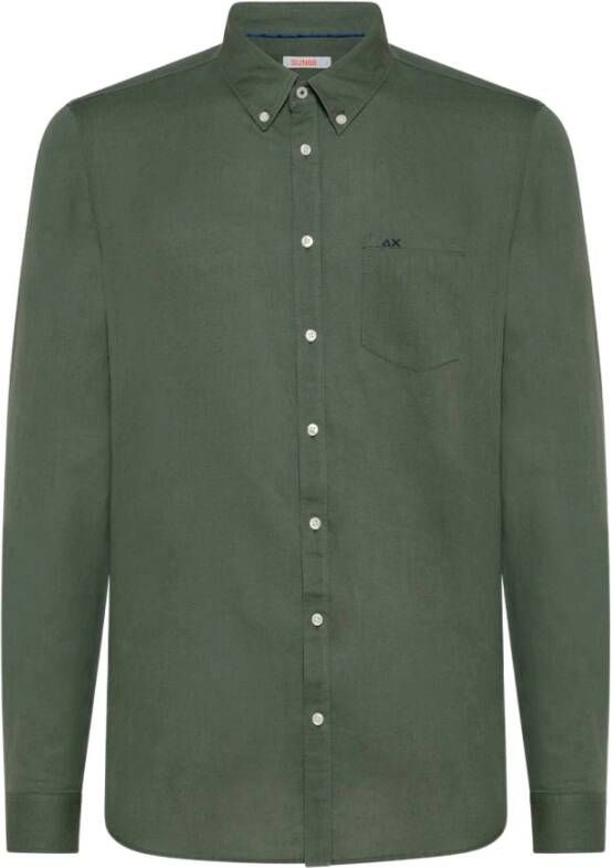 Sun68 Normaal shirt Groen Heren