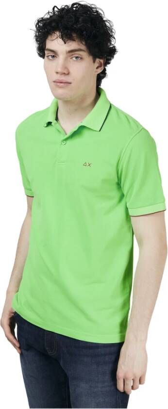 Sun68 Groene T-shirts en Polos voor Heren Green Heren