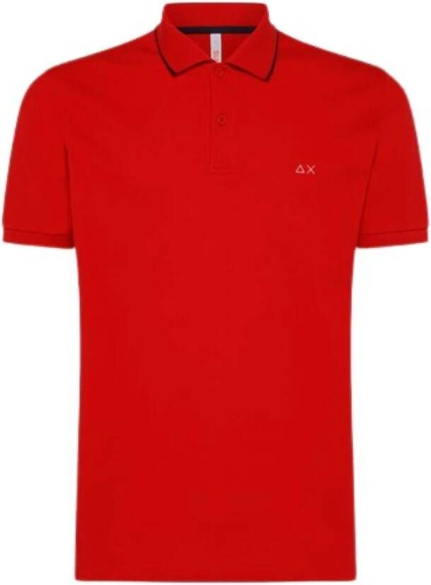 Sun68 Rode T-shirts en Polos Red Heren