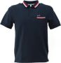 Sun68 Polo 3 Stripes ON Collar EL. A31114 Blauw Heren - Thumbnail 1
