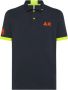Sun68 Donkergrijze Polo Shirt met Fluorescerend Logo Gray Heren - Thumbnail 1