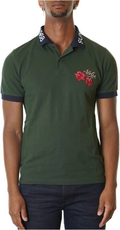 Sun68 Polo Shirts Groen Heren