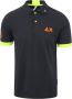Sun68 Donkergrijze Polo Shirt met Fluorescerend Logo Gray Heren - Thumbnail 1