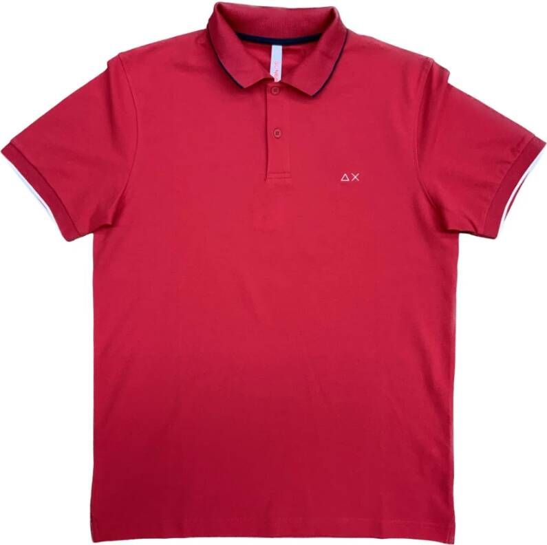 Sun68 Polo Shirt Rood Red Heren