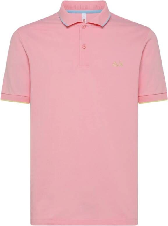 Sun68 Stijlvolle collectie roze tops voor heren Pink Heren