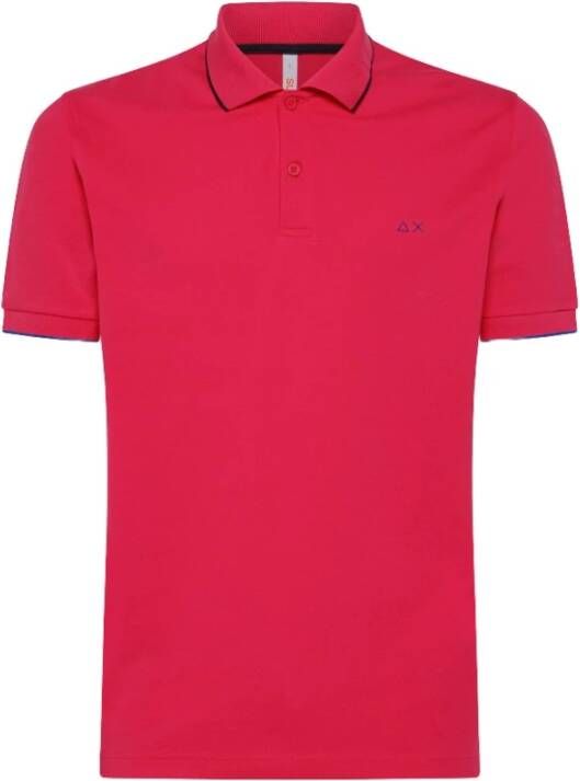 Sun68 Polo Shirt Pink Heren