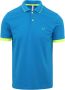 Sun68 Turquoise Small Stripes Fluo Polo Shirt Blue Heren - Thumbnail 1