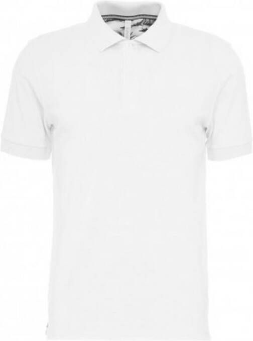 Sun68 Vintage Polo Shirt Wit White Heren