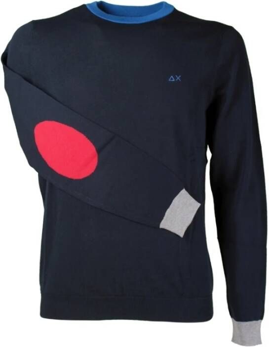 Sun68 Round-neck Knitwear Blauw Heren