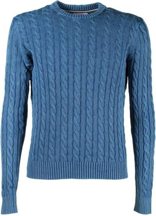 Sun68 Round-neck Knitwear Blauw Heren