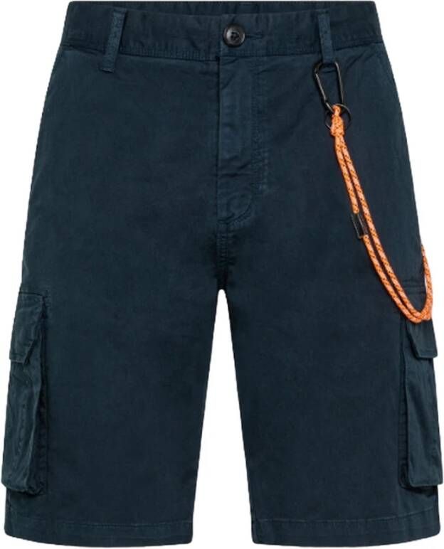 Sun68 Marineblauwe casual shorts voor heren Blue Heren